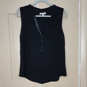 Banana Republic Black Sleeveless Sheer Tank Top